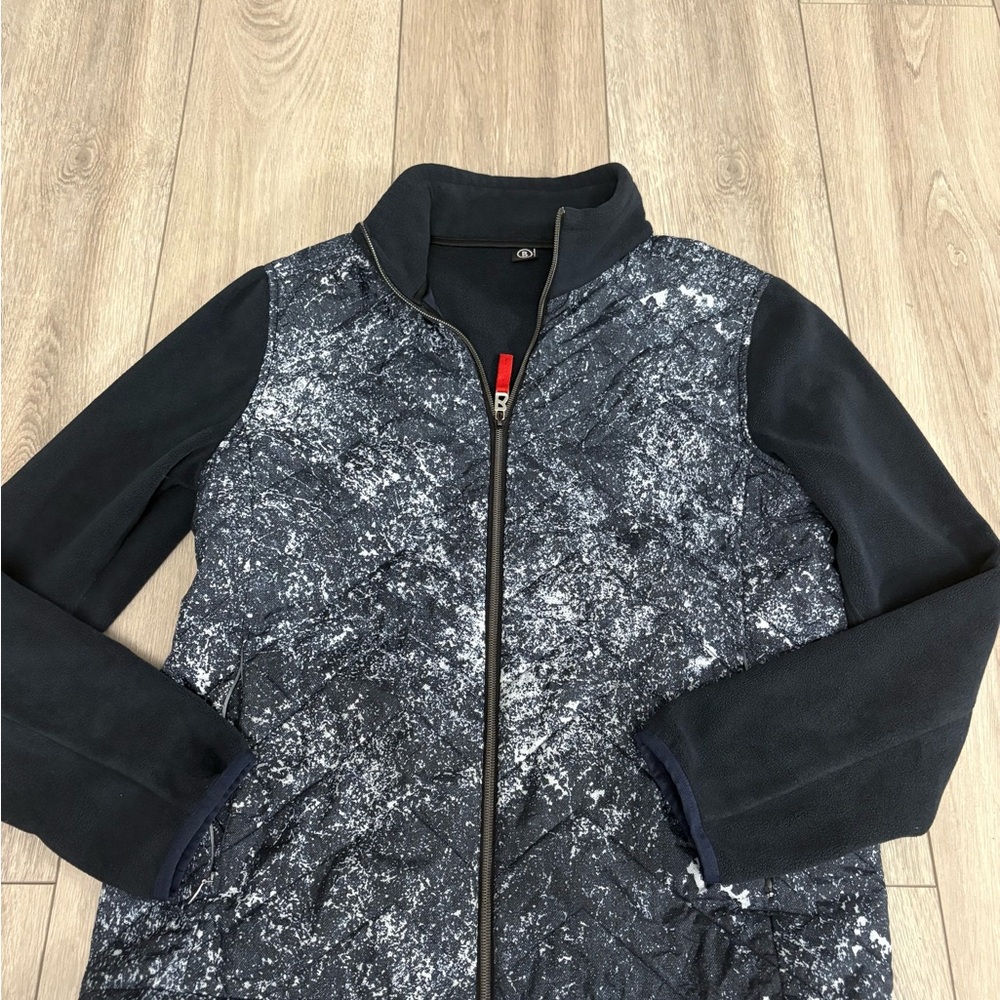 Bogner Fire + Ice Jacket Womens Navy Full Zip Mock Neck Long Sleeve Hybrid L